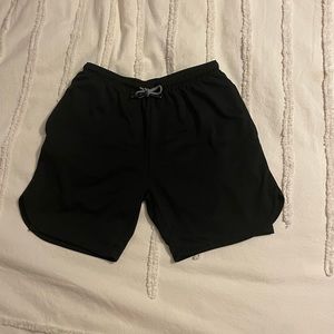 Black workout shorts